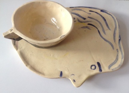 face plate with cup