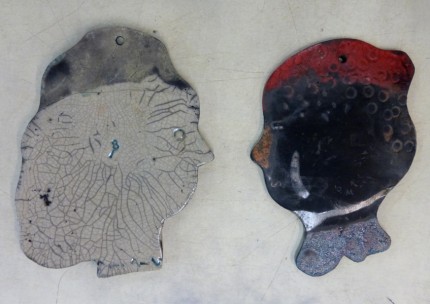 2 Raku Plates. 2o16